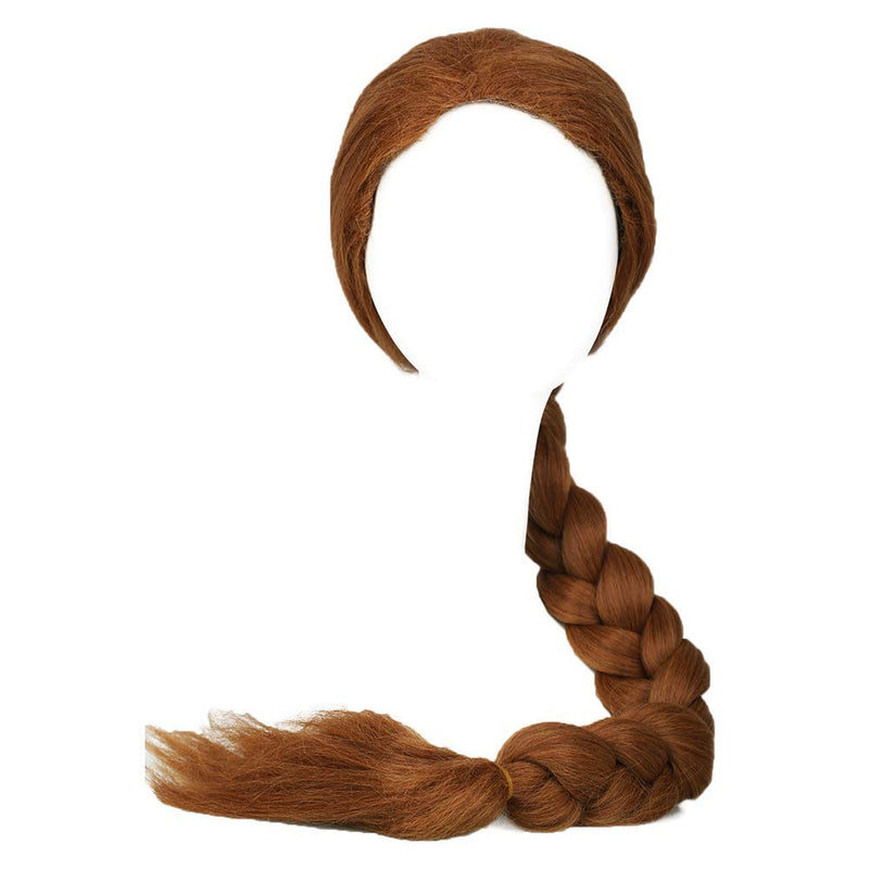 【Special deal】Xcoser Shrek Princess Fiona Wig Ultra-long Brown Braid Wig Cosplay Accessory Cosplay Halloween