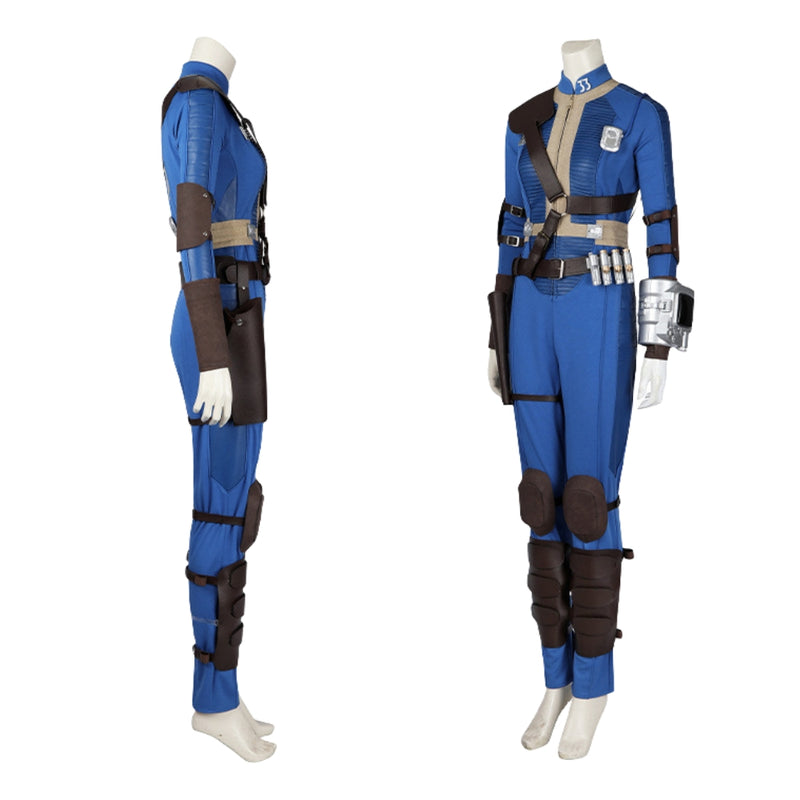 【New Arrival】Xcoser Fallout Lucy Cosplay Costume Jumpsuit Bodysuit Belt Accessories Full Set