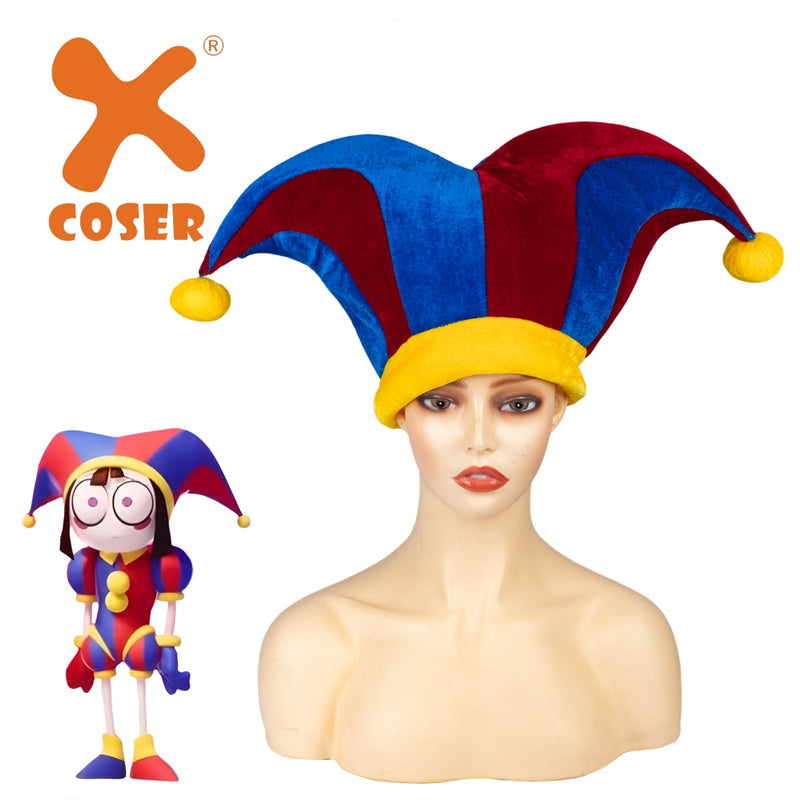 【New Arrival】Xcoser TADC Pomni Cosplay Costume Hat Glove Full Set Adult
