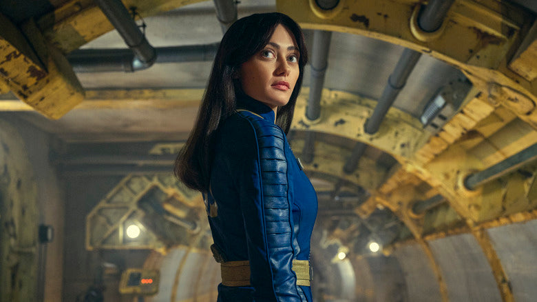 Would you like to play as a Fallout character with me-Xcoser Fallout Lucy Jumpsuit Cosplay Costume Bodysuit