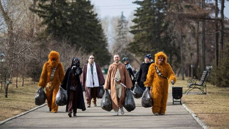 Cosplay characters sweep streets of Siberia clean to mark first human space flight | Xcoser International Costume Ltd.