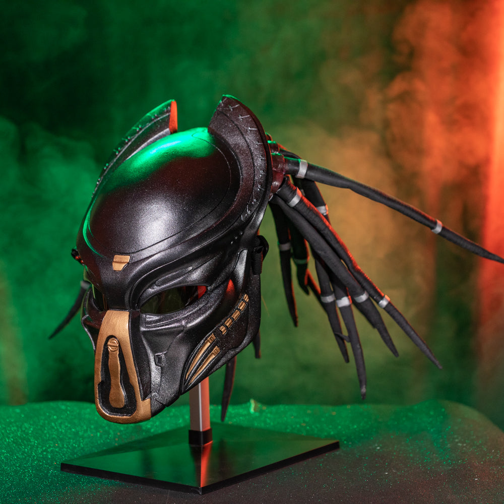 Xcoser Predator Mask with Dreads Hair Cosplay Helmet Halloween Role Pl