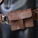 Xcoser The Mandalorian PU Leather Belt with Holster Brown Leather Cosplay Costume Prop for Adult Men