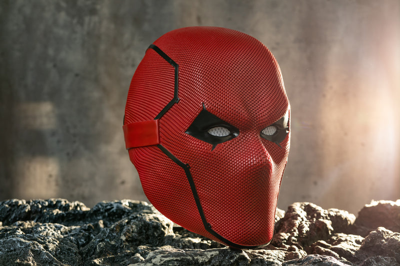 【New Arrival】Xcoser Batman Gotham Knight Red Hood Mask Deluxe Helmet Full Head Adult Halloween Cosplay Costume Accessory Prop