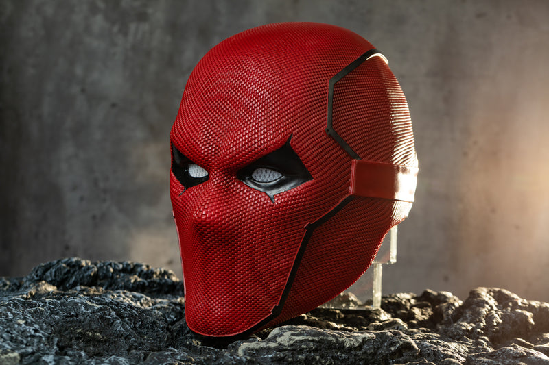 【New Arrival】Xcoser Batman Gotham Knight Red Hood Mask Deluxe Helmet Full Head Adult Halloween Cosplay Costume Accessory Prop