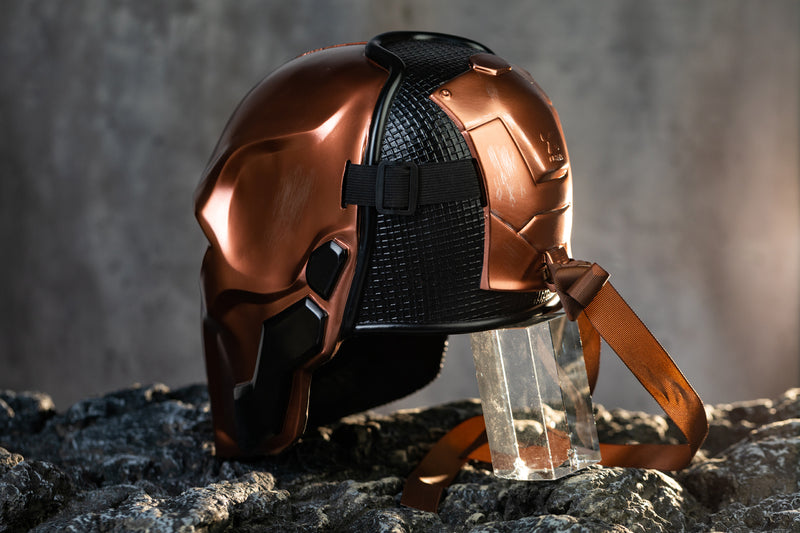 deathstroke motorcycle helmet Deathstroke Mask Updated Adult Halloween Cosplay Costume Helmet Accessory G Golden