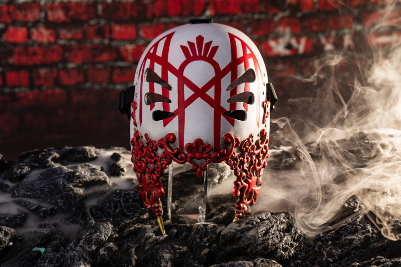 【New Arrival】Xcoser Rock Band Sleep Vesselposting Mask Pauldron Shoulder Armors Cosplay Four Piece Set Cosplay Prop Adjustable