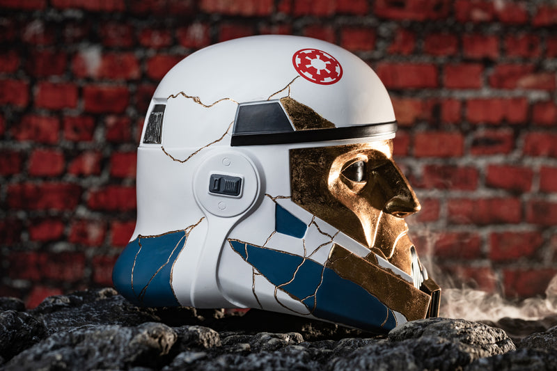 【New Arrival】Xcoser 1:1 Star Wars Ahsoka Captain Enoch Helmet Cosplay Props Resin Replicas（In stock）