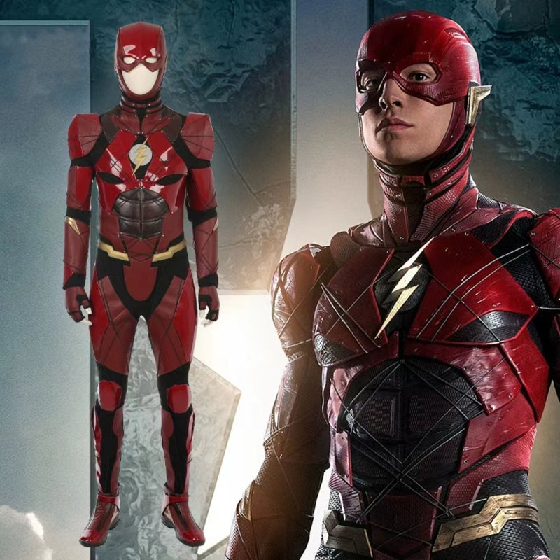 Xcoser DC Justice League Flash COS suit Barry Allen Costume Cosplay Red Halloween Cosplay Clothes Men(Pre-order，＞30days）