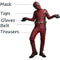 Xcoser Deadpool Costume A set Cosplay Costume PU Outfit with Latex Mask Halloween Christmas