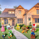 Xcoser Video Game Cartoon Mario Birthday Party Supplies 8Pcs Yard Signs（Pre-order，＞30 days）