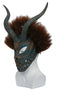 Xcoser Black Panther Movie Cosplay Erik Killmonger Brown & Cyan Mask With Wig