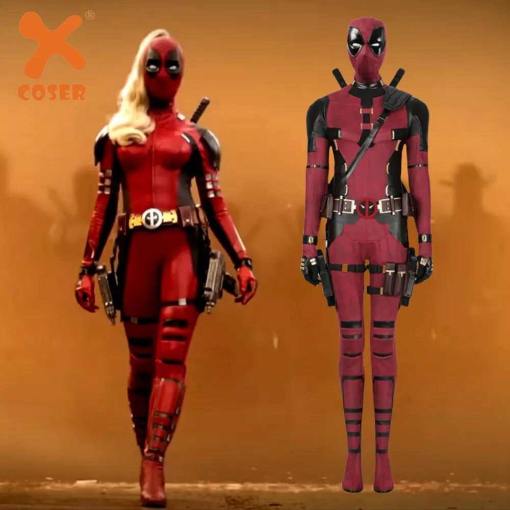 Deadpool3 Lady Deadpool Costume Jumpsuit Mask Outfit Halloween