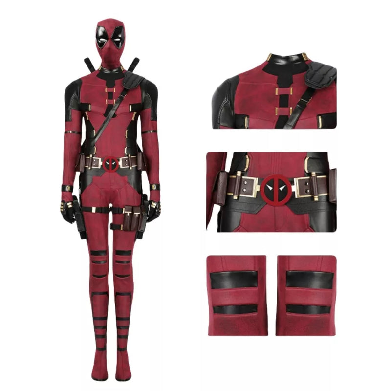 Lady Deadpool Costume - Deadpool 3 Cosplay Jumpsuit & Mask - Women Ful