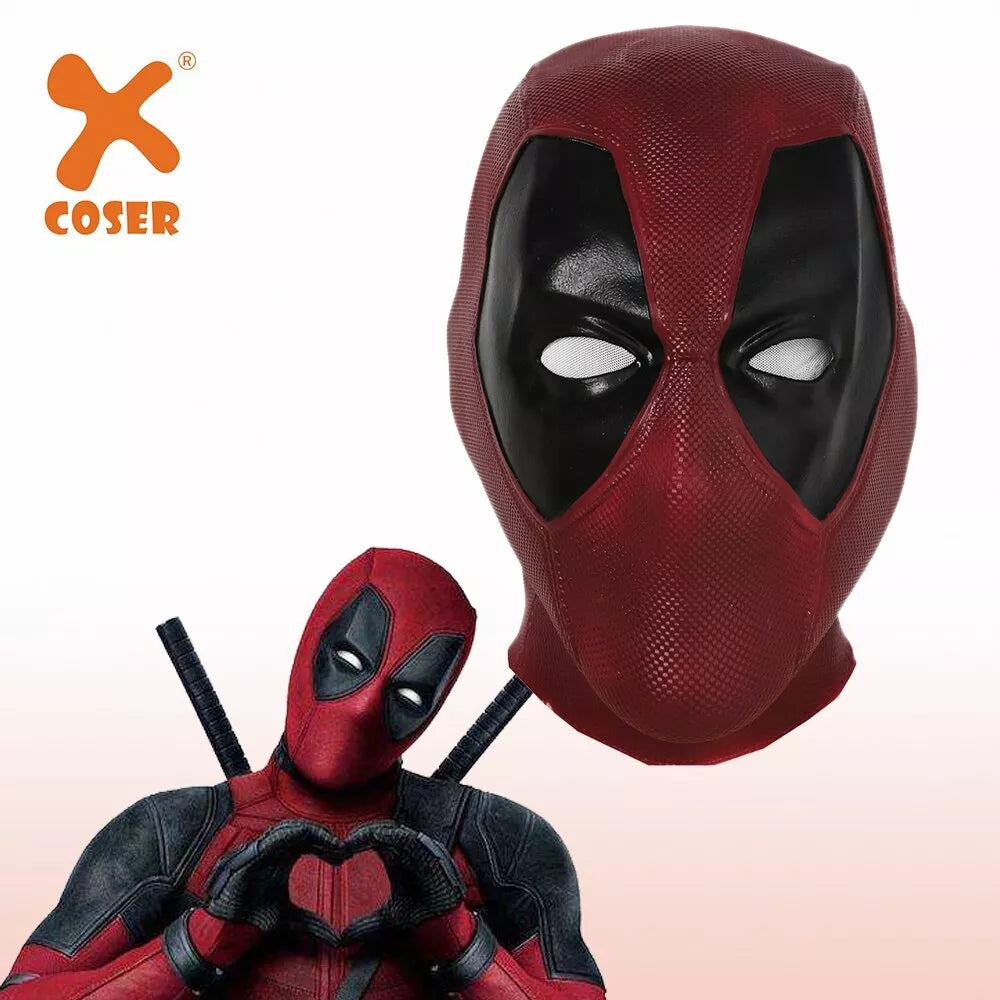 Xcoser Superhero Deadpool Mask Latex Full Head Wade Cosplay