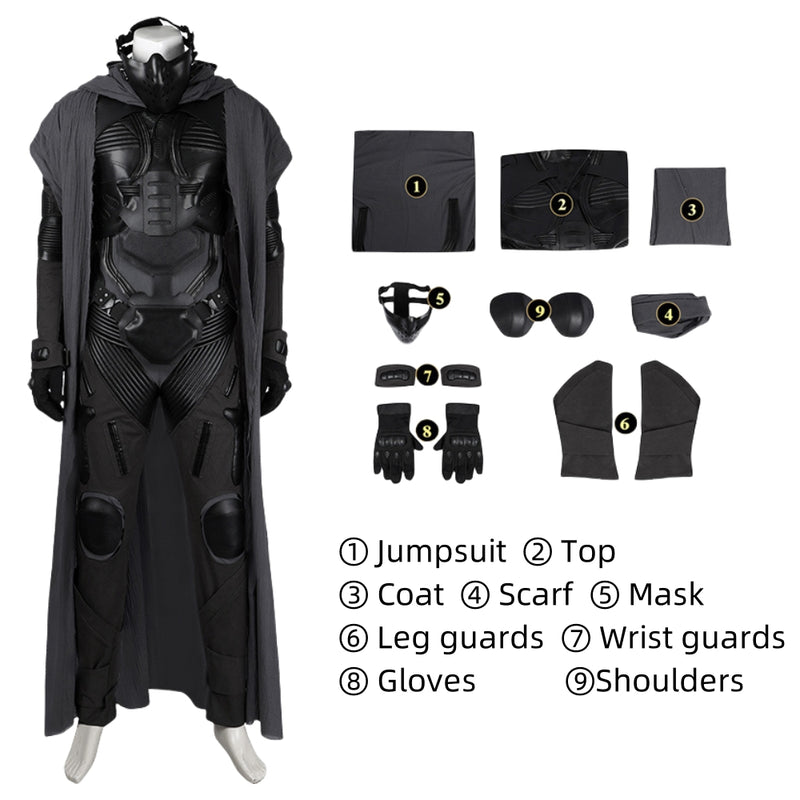 Xcoser Dune: Part Two Paul Atreides Cosplay Costume Outfit Jumpsuit Suit Prop Full Set