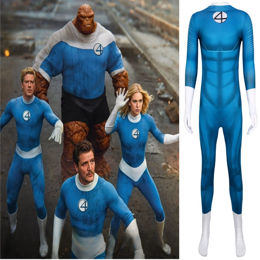 Fantastic Four Bodysuit - Adults & Kids Halloween Cos - Superhero Outf