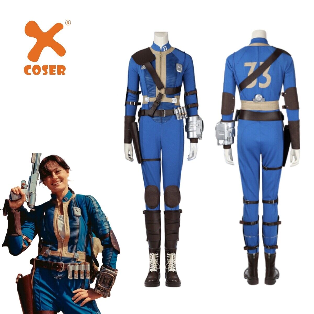 Fallout Lucy Costume Jumpsuit Adult Women Halloween Outfit