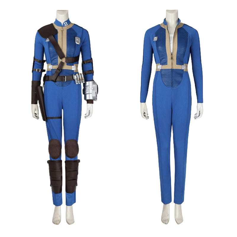 【New Arrival】Xcoser Fallout Lucy Cosplay Costume Jumpsuit Bodysuit Belt Accessories Full Set