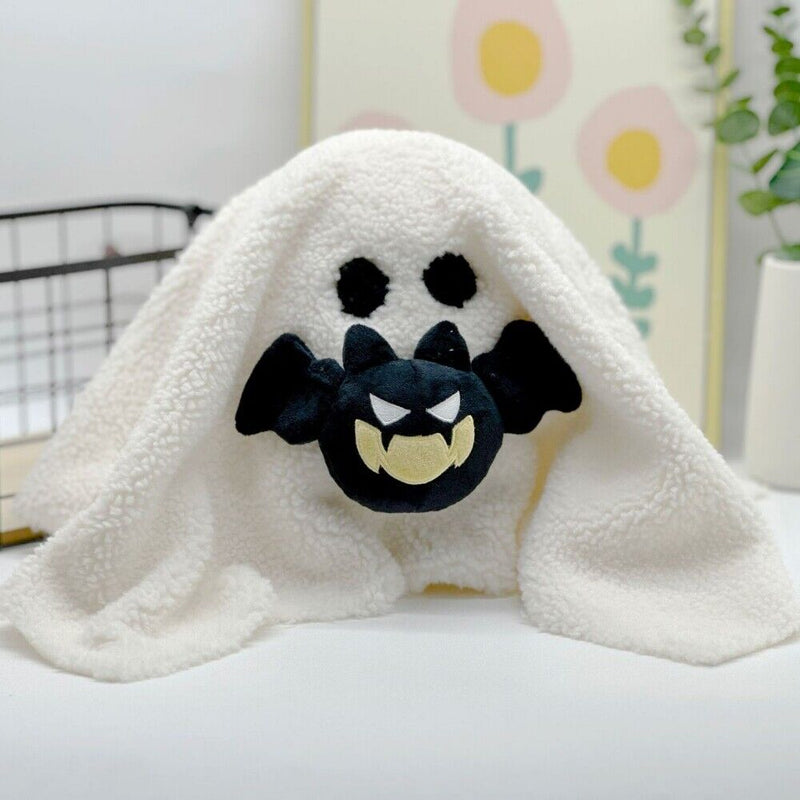 Xcoser 2023 Gus the Ghost with Pumpkin Pillow Plush Kids Toys Gifts Halloween Decors