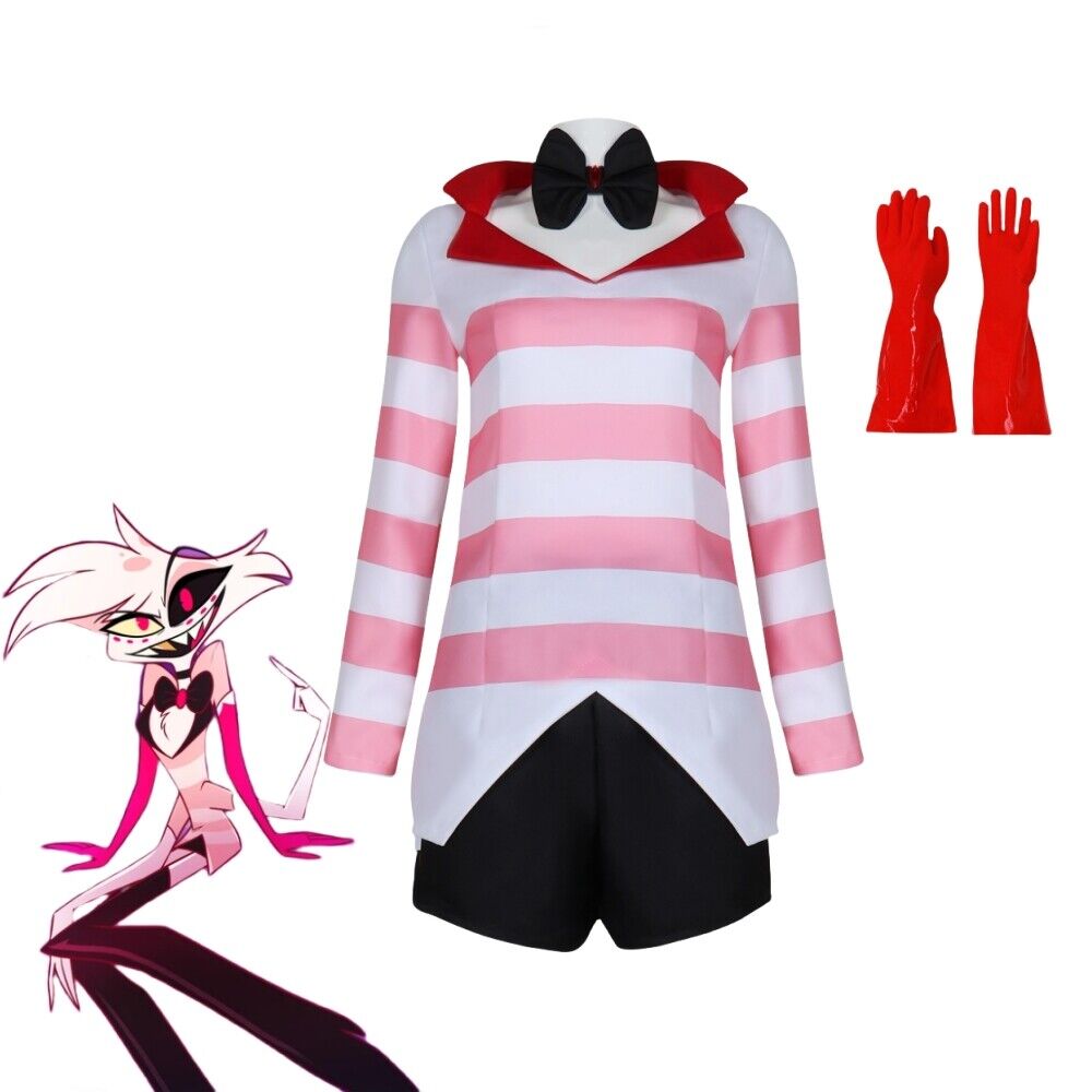 Angel Dust Costume - Hazbin Hotel Cos Outfit - Carnival Suit Uniform H