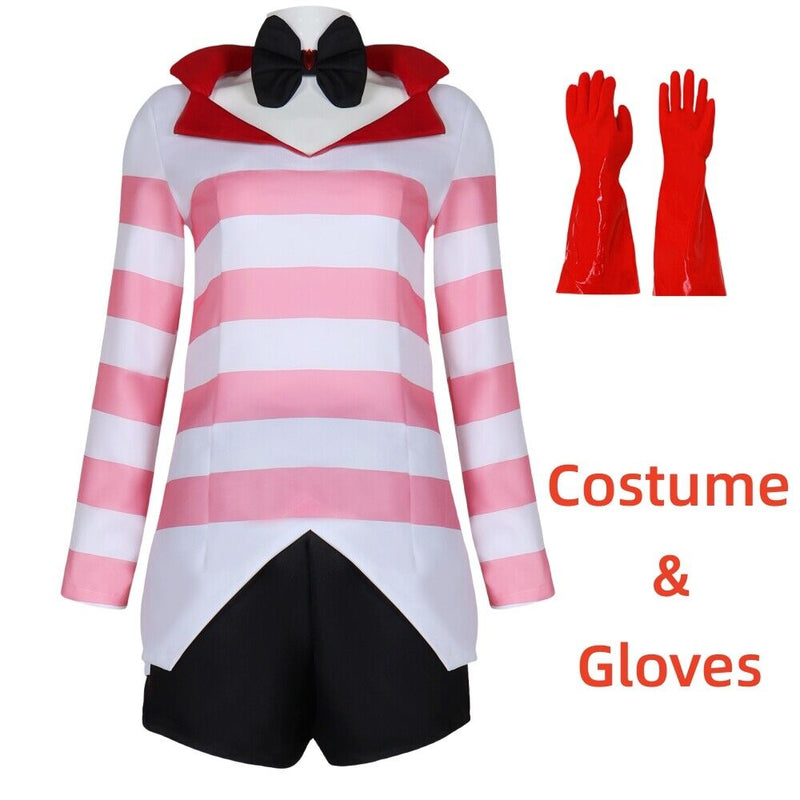 【New Arrival】Xcoser Hazbin Hotel Angel Dust Cosplay Costume Outfits Halloween Carnival Suit Uniform