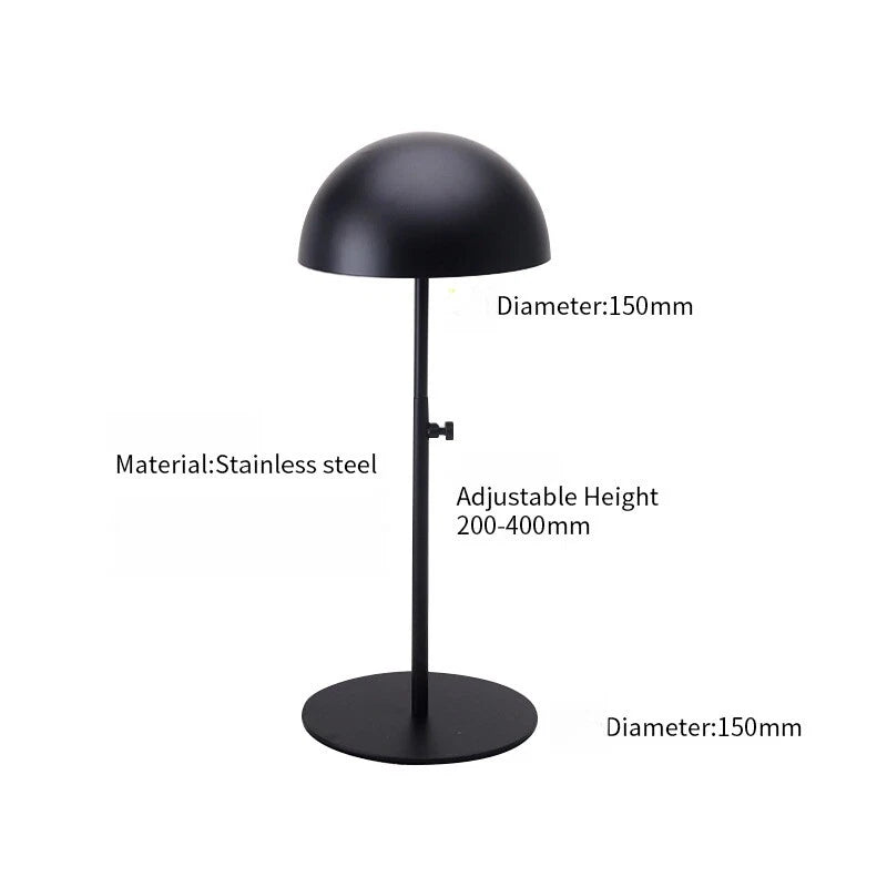 Helmet Stand Metal Adjustable Metal Stand Desktop Hanger Rack Helmet Hat Stand