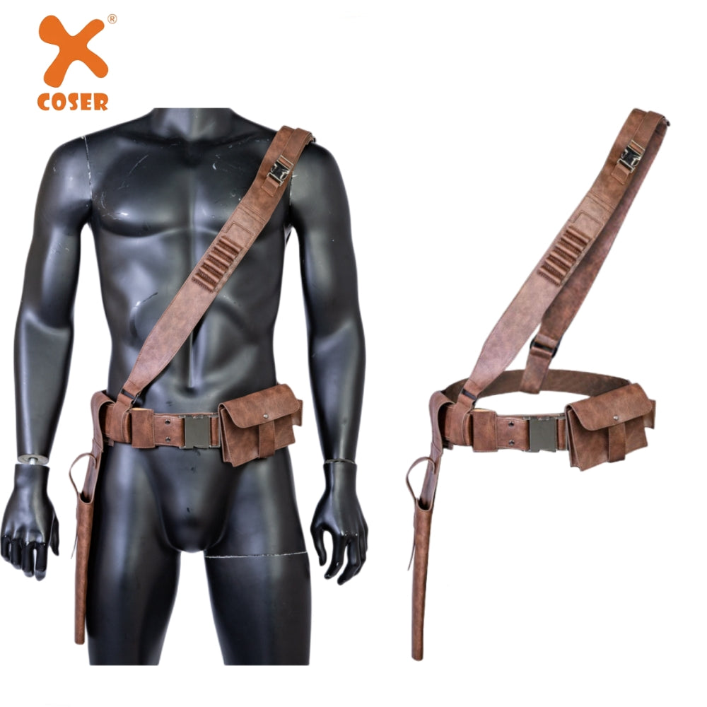 Xcoser The Mandalorian PU Leather Belt with Holster Brown Leather Cosp