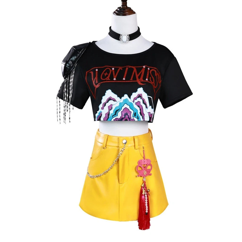 Xcoser K-Pop Mira Rumi Zoey Demon Hunters Stage Cosplay Costume Girl Group Idol Outfits