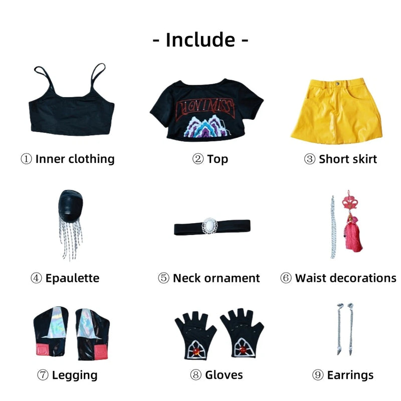 Xcoser K-Pop Mira Rumi Zoey Demon Hunters Stage Cosplay Costume Girl Group Idol Outfits