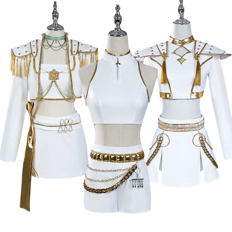 Xcoser K-Pop Mira Rumi Zoey Demon Hunters Stage Cosplay Costume Girl Group Idol Outfits