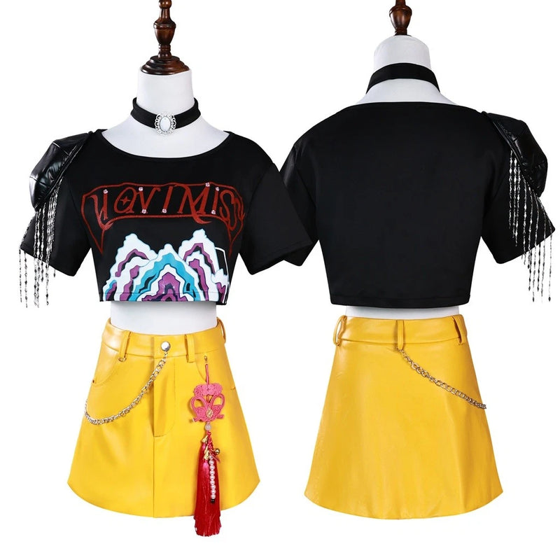 Xcoser K-Pop Mira Rumi Zoey Demon Hunters Stage Cosplay Costume Girl Group Idol Outfits