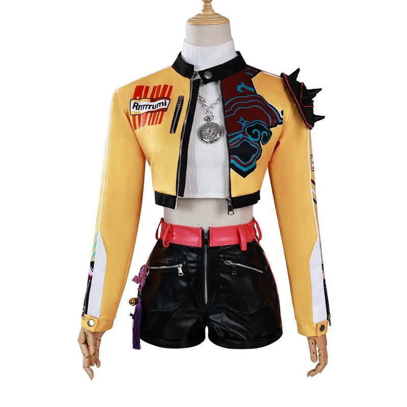 Xcoser K-Pop Mira Rumi Zoey Demon Hunters Stage Cosplay Costume Girl Group Idol Outfits