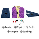 Xcoser Game Princess Peach Show Time Kong Fu Peach Cosplay Costume Adults/Kids Full Set