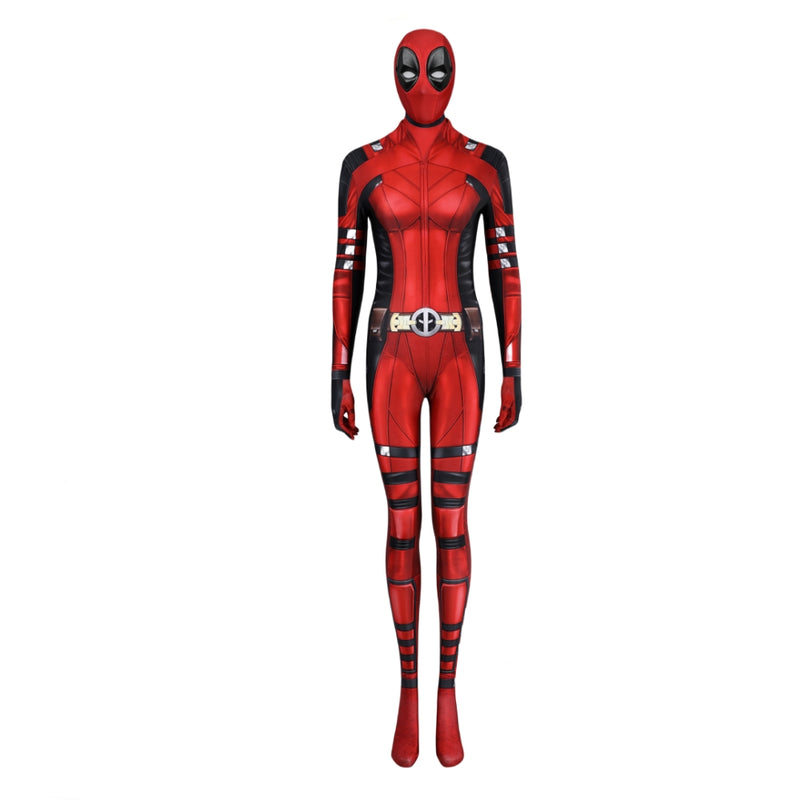 Xcoser Deadpool3 Lady Deadpool Cosplay Costume Bruce Bodysuit Jumpsuit Halloween