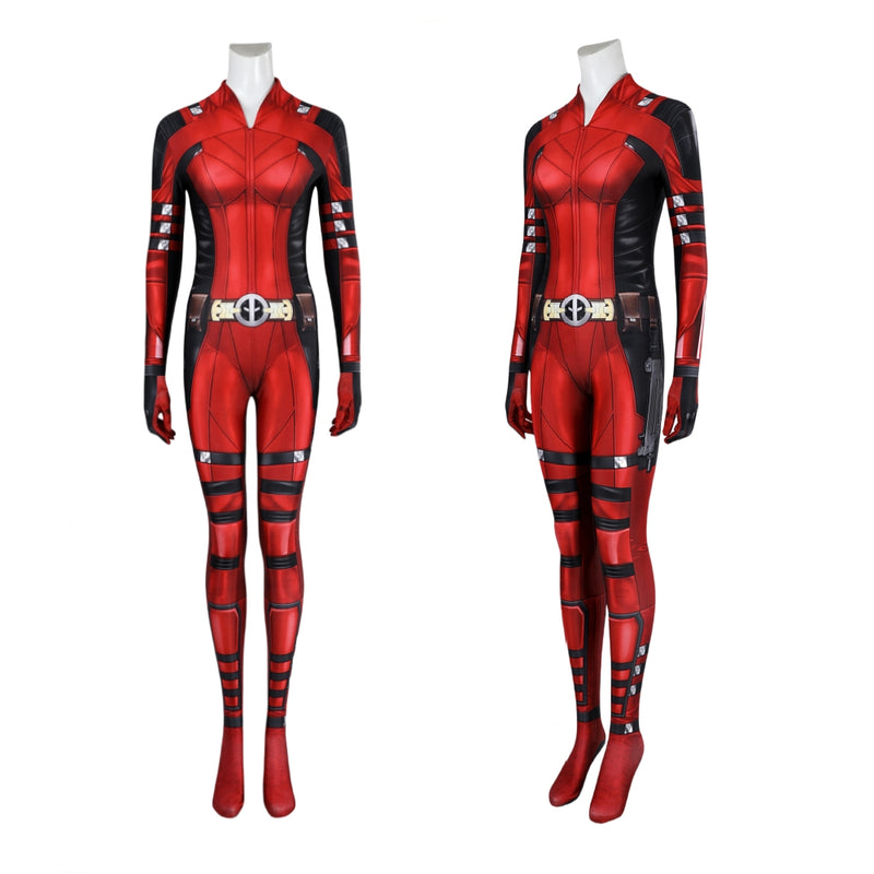 Xcoser Deadpool3 Lady Deadpool Cosplay Costume Bruce Bodysuit Jumpsuit Halloween