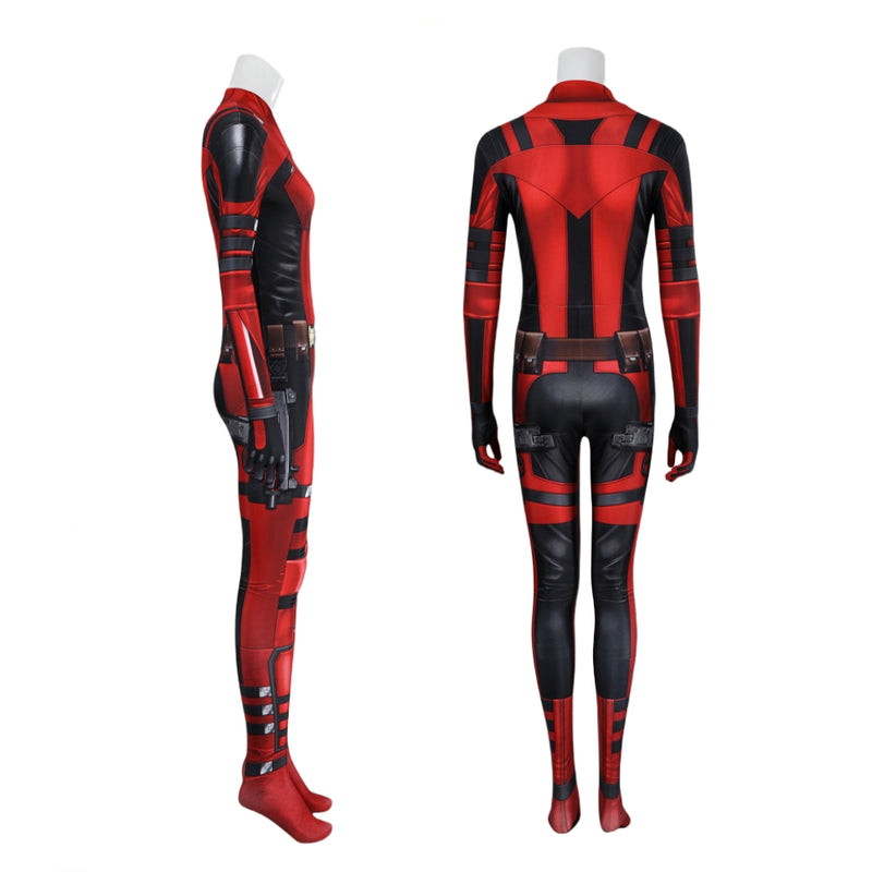 Xcoser Deadpool3 Lady Deadpool Cosplay Costume Bruce Bodysuit Jumpsuit Halloween