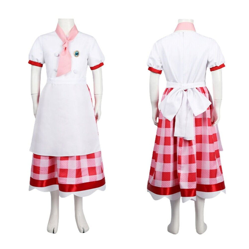 Xcoser Adults/Kids Game Princess Peach: Show Time Patisserie Peach Cosplay Costume Set