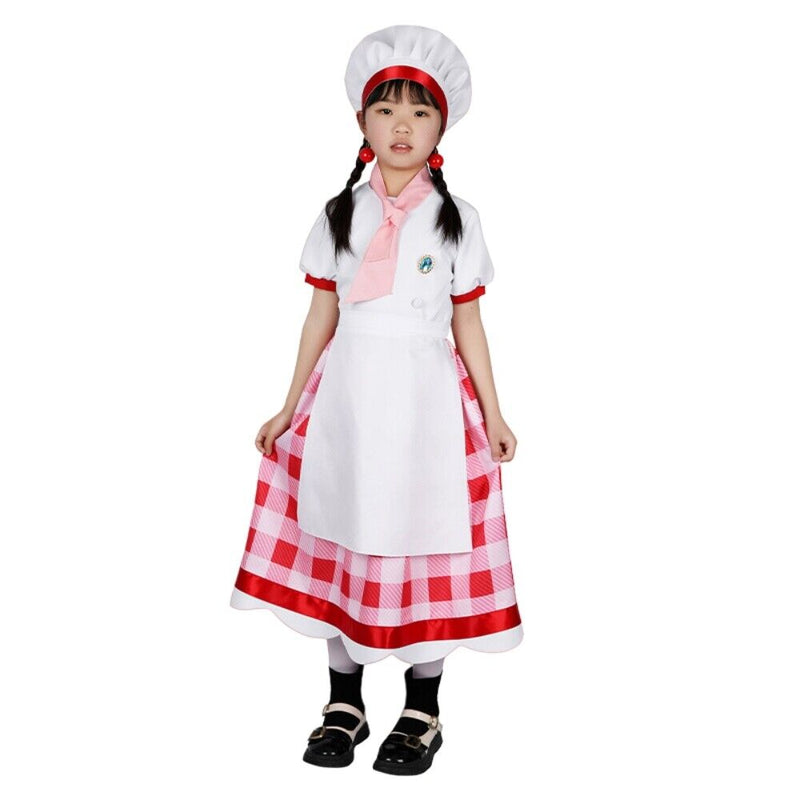 Xcoser Adults/Kids Game Princess Peach: Show Time Patisserie Peach Cosplay Costume Set
