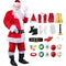 DressVoguer Santa Claus Costume for Men，Santa Costume Santa Suit 25pcs Santa Claus Adult Christmas Cosplay Santa Outfit