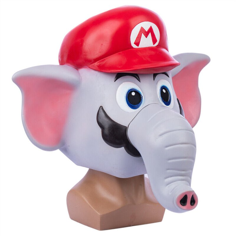 Xcoser Super Mario Bros Elephant Mario Cosplay Mask Latex Props Replicas Adult