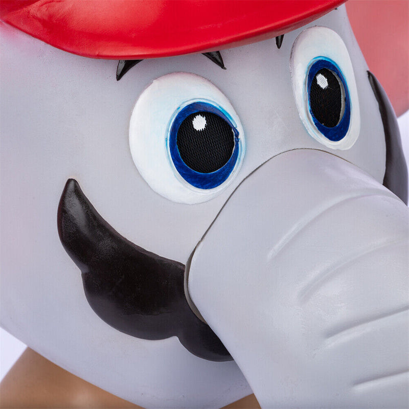 【New Arrival】Xcoser Super Mario Bros Elephant Mario Cosplay Mask Latex Props Replicas Adult
