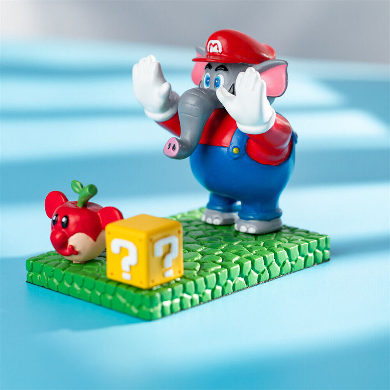 【New Arrival】Xcoser Super Mario Bros Elephant Mario Decors Action Figure Phone Stand Holder