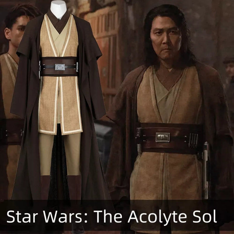 Xcoser Star Wars: The Acolyte Sol Cosplay Costume Jedi Master Outfit Full Set