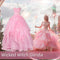 Xcoser Wicked Part One Glinda Cosplay Formal Dress with Crown Earings Role-Play Costume