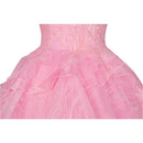 Xcoser Wicked Part One Glinda Cosplay Formal Dress with Crown Earings Role-Play Costume