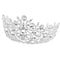 Xcoser Wicked Part One Glinda Cosplay Formal Dress with Crown Earings Role-Play Costume