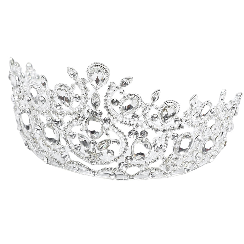 Xcoser Wicked Part One Glinda Cosplay Formal Dress with Crown Earings Role-Play Costume