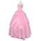 Xcoser Wicked Part One Glinda Cosplay Formal Dress with Crown Earings Role-Play Costume