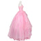 Xcoser Wicked Part One Glinda Cosplay Formal Dress with Crown Earings Role-Play Costume